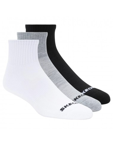  Skechers 3PPK Qtr Crew Socks S114235BKWG 2025