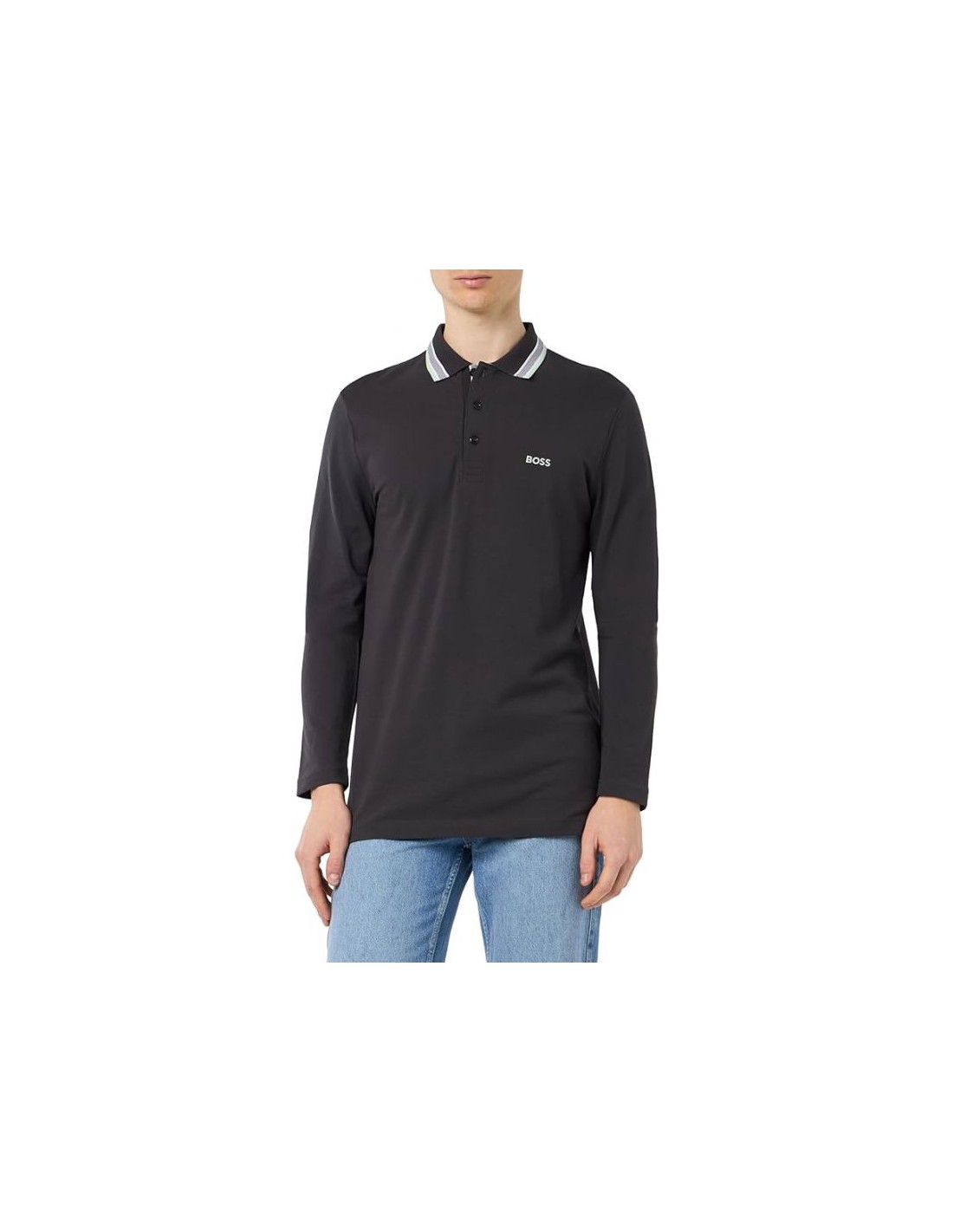Longsleeve Polo Shirt Boss Pleats M 50506191016