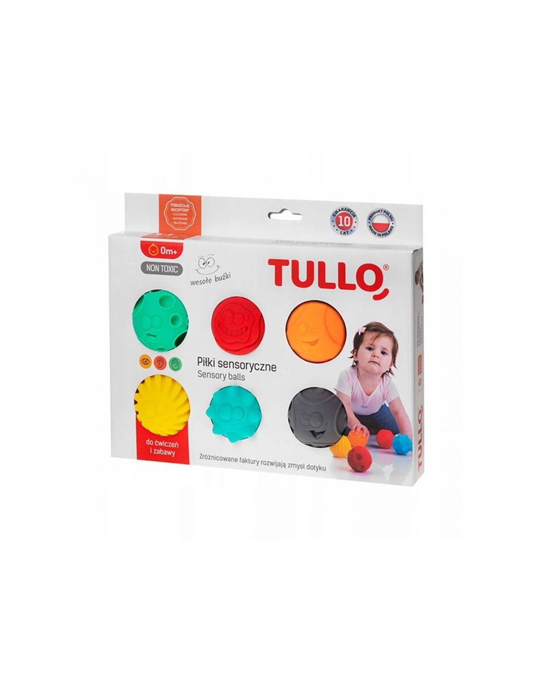 Colo Sensory balls faces 6 pcs AM Tullo colored 462