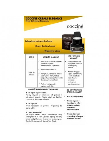 Coccine preparation colorless cream for grain leather DA0241