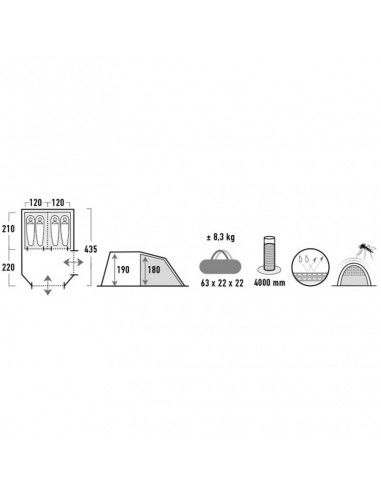 High Peak Ancona 40 tent 10244