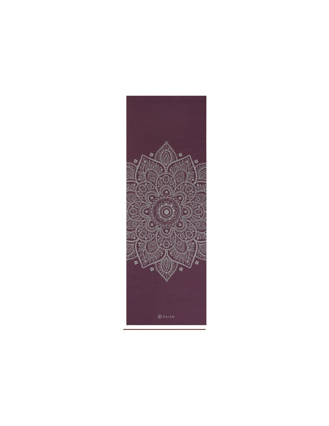 Gaiam Gaiam Midnight Plum Sundial Flower Yoga Mat 5mm 65734