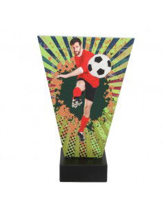 Triumph glass soccer trophy