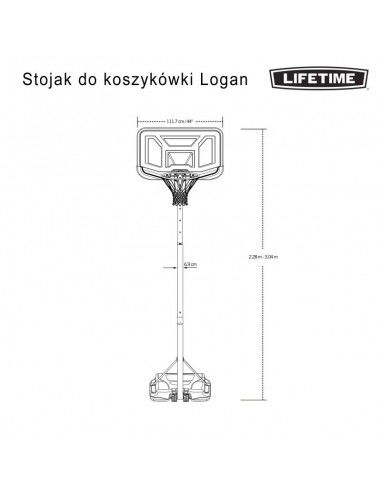 Lifetime 44 "Basketball Stand LOGAN...