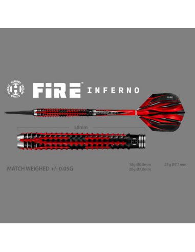 Darts Harrows Fire Inferno 90 Softip...