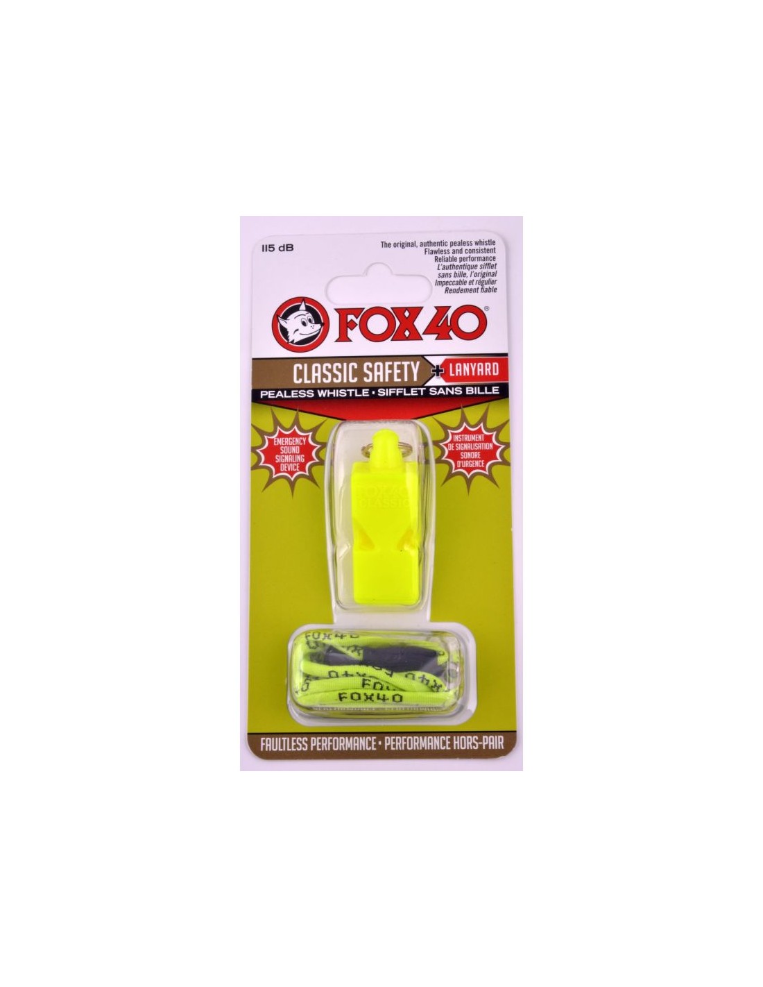 Fox Whistle Fox 40 Classic Safety string 99031308 neon