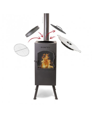 BonFeu BonCarre Garden Fireplace Black 3503