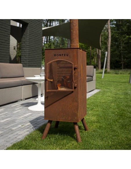 BonFeu BonCarre Garden Fireplace Black 3503