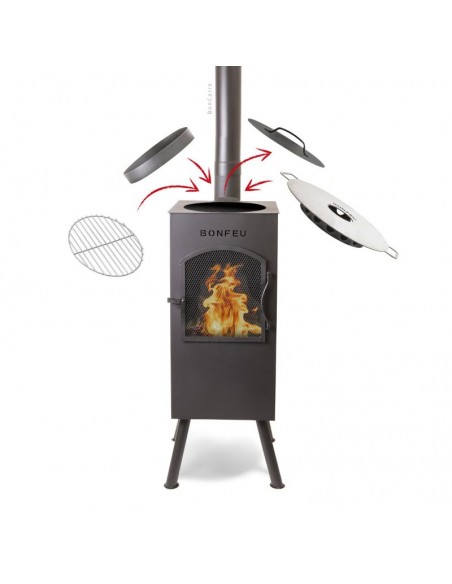 BonFeu BonCarre Garden Fireplace Black 3503