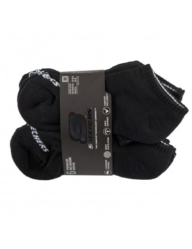 Skechers 6pk Unisex 12 Terry Crew Socks S118209BLK