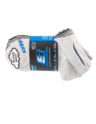 Skechers 6pk Boys No Terry Socks S112222GRY