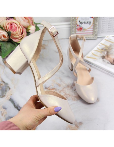 Sandals with straps Sergio Leone W SK365B pearl beige