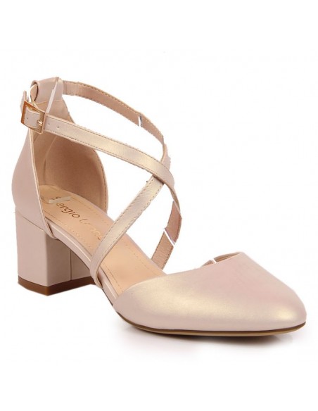 Sandals with straps Sergio Leone W SK365B pearl beige