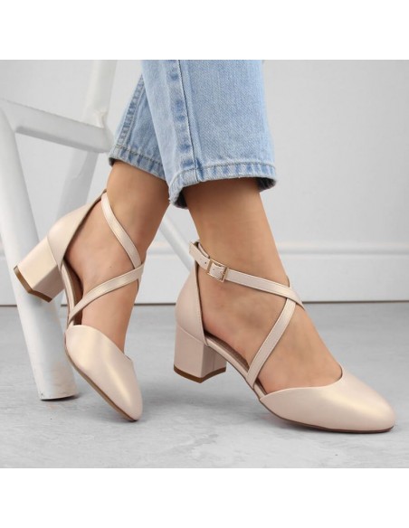 Sandals with straps Sergio Leone W SK365B pearl beige