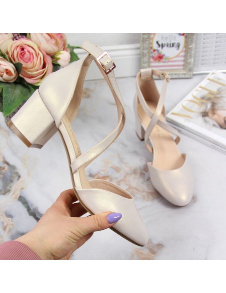 Sandals with straps Sergio Leone W SK365B pearl beige