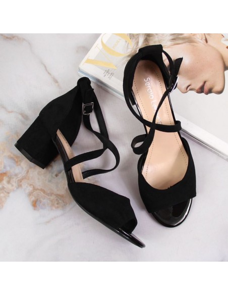 Sandals on the post of Sergio Leone W SK367A black