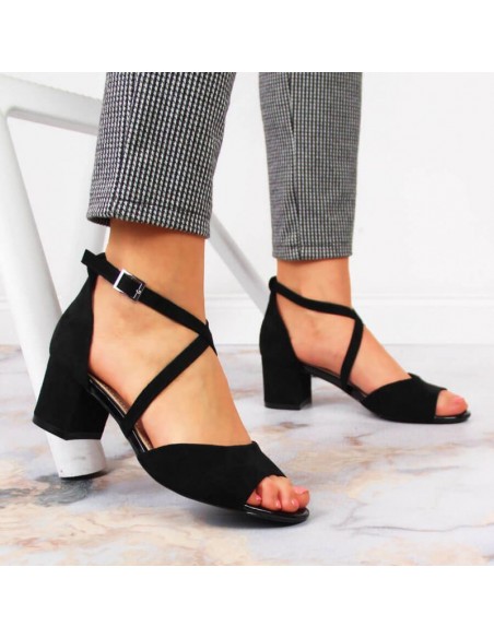 Sandals on the post of Sergio Leone W SK367A black