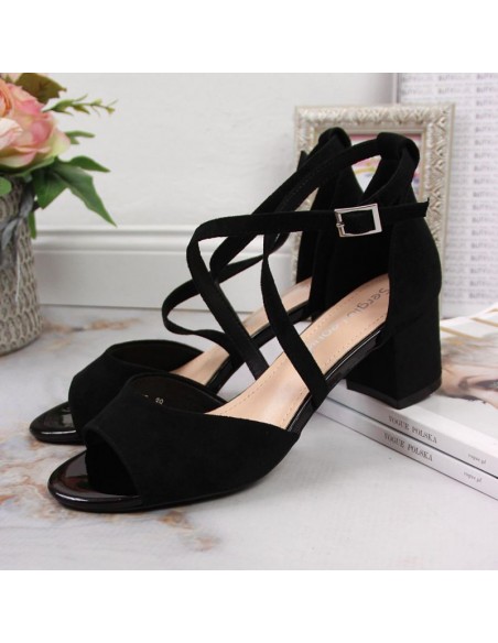 Sandals on the post of Sergio Leone W SK367A black