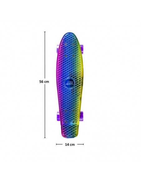 Skateboard Nils Extreme ELECTROSTYLE PENNYBOARD PNB01 RAINBOW