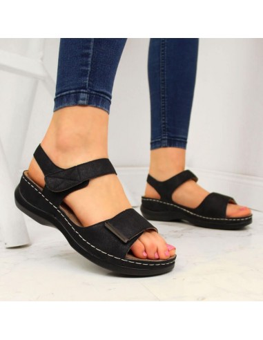 Black eVento W EVE223D wedge sandals