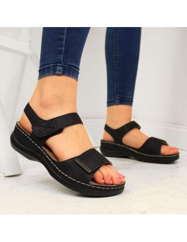 Black eVento W EVE223D wedge sandals