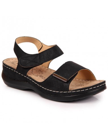 Black eVento W EVE223D wedge sandals