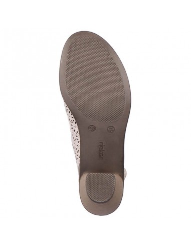 Rieker W RKR49B leather highheeled sandals beige