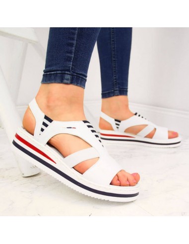 Rieker W V02Y5 wedge sandals white