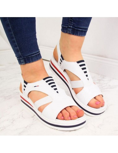 Rieker W V02Y5 wedge sandals white