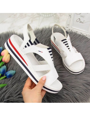Rieker W V02Y5 wedge sandals white