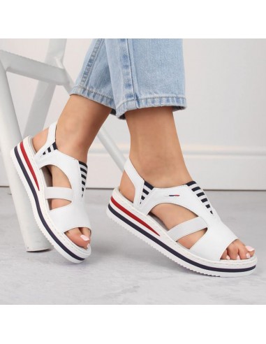 Rieker W V02Y5 wedge sandals white