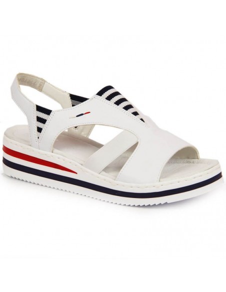 Rieker W V02Y5 wedge sandals white