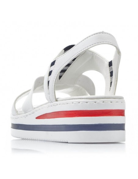 Rieker W V02Y5 wedge sandals white