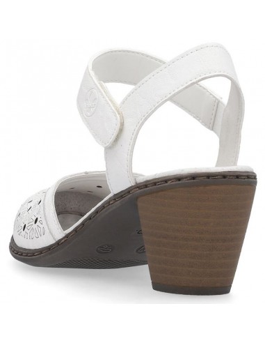Comfortable leather sandals Rieker W RKR650 white
