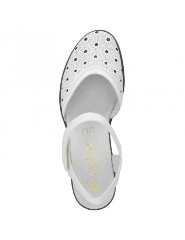 Comfortable leather sandals Rieker W RKR650 white