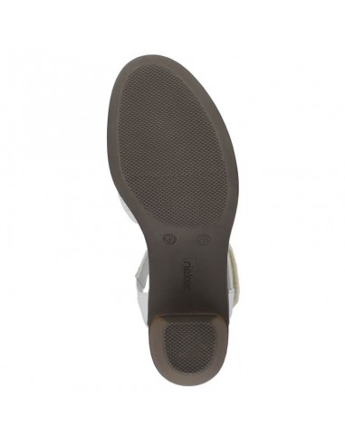 Comfortable leather sandals Rieker W RKR650 white