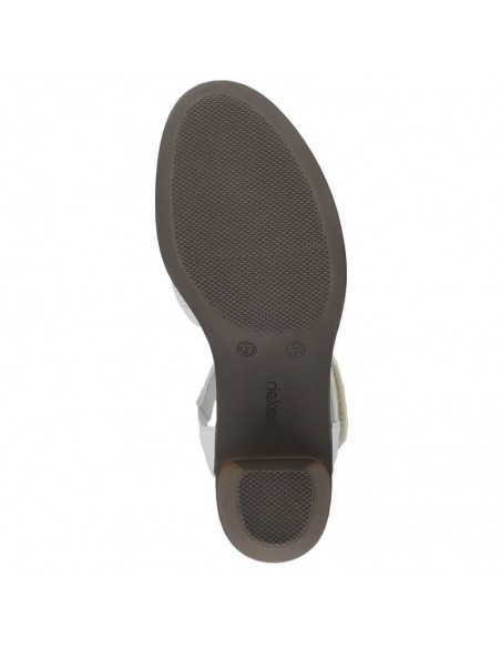 Comfortable leather sandals Rieker W RKR650 white