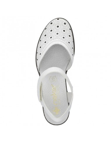 Comfortable leather sandals Rieker W RKR650 white