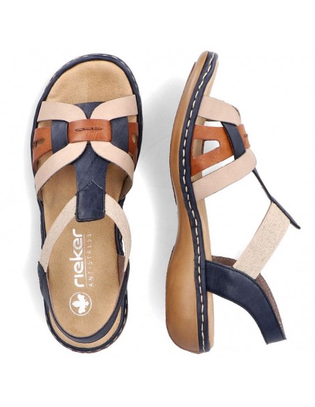 Comfortable Rieker W RKR662 multicolor sandals