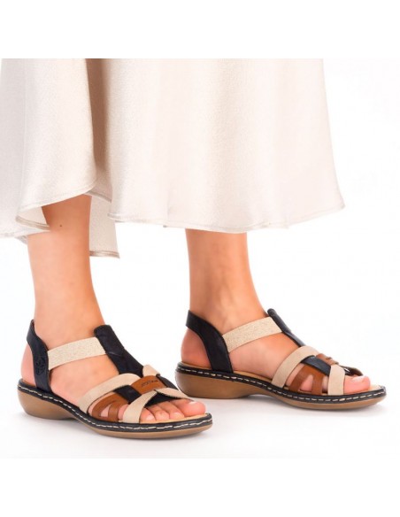 Comfortable Rieker W RKR662 multicolor sandals