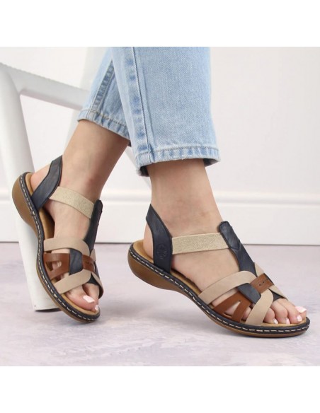 Comfortable Rieker W RKR662 multicolor sandals