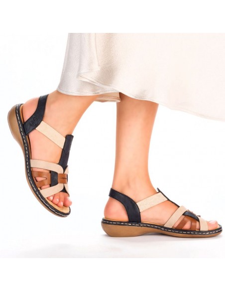 Comfortable Rieker W RKR662 multicolor sandals