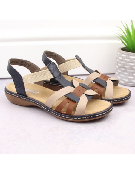 Comfortable Rieker W RKR662 multicolor sandals