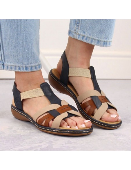 Comfortable Rieker W RKR662 multicolor sandals