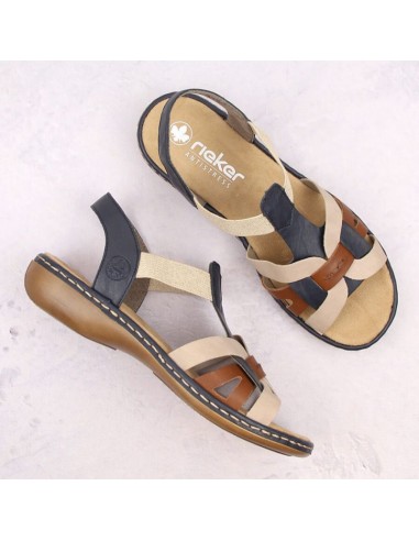 Comfortable Rieker W RKR662 multicolor sandals