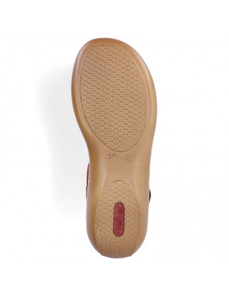 Leather comfortable sandals Rieker W RKR685 red