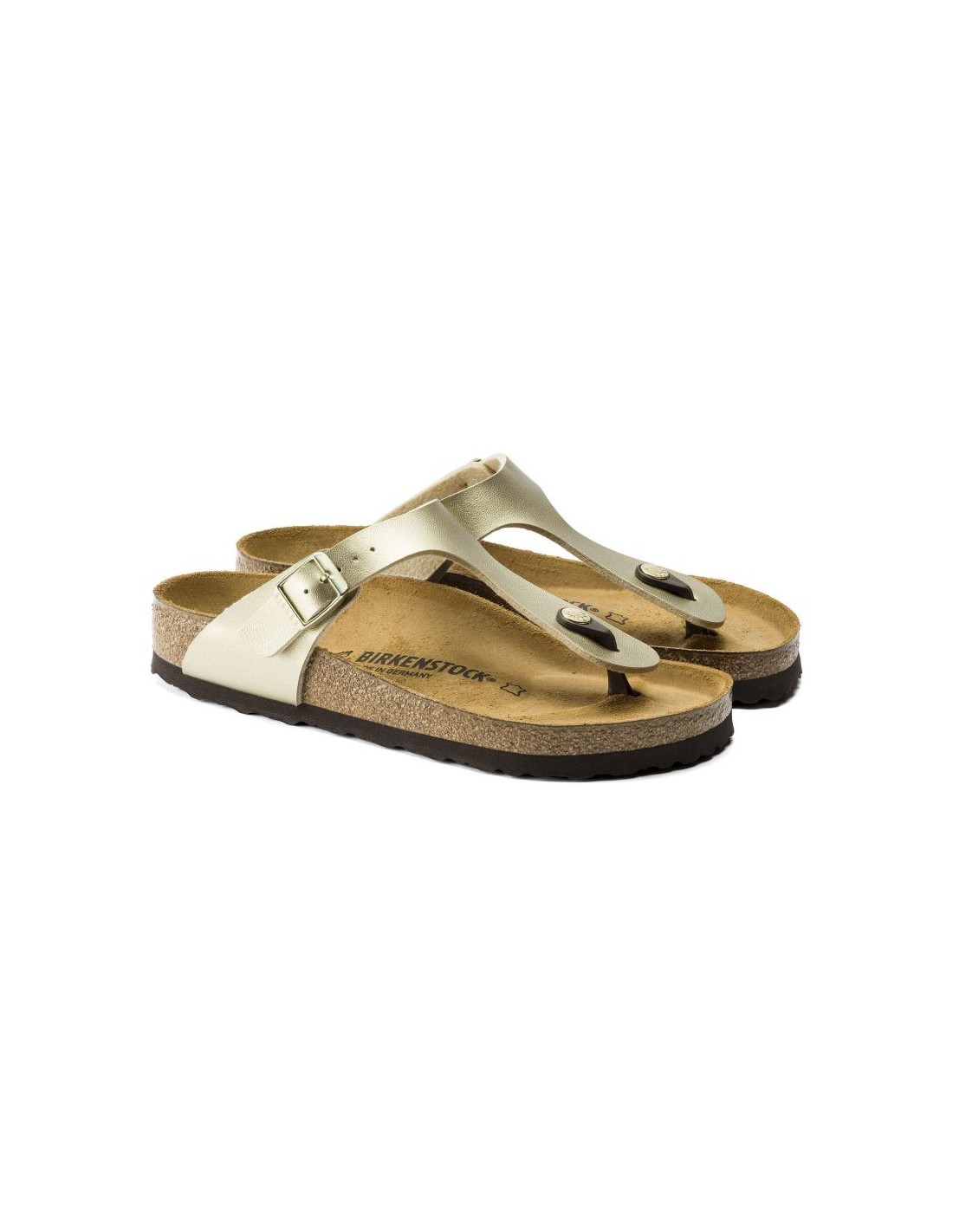Birkenstock Birkenstock Gizeh BirkoFlor Gold women's flipflops narrow 1016109