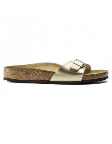 Birkenstock Madrid BirkoFlor Gold regular women's flipflops wide gold 1016106