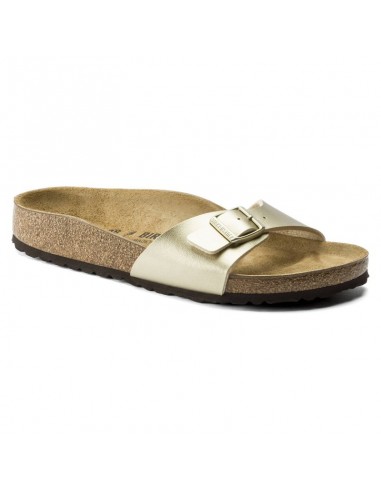 Birkenstock Madrid BirkoFlor Gold regular women's flipflops wide gold 1016106