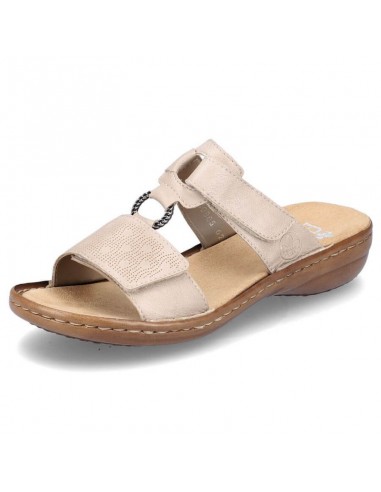 Comfortable Rieker W RKR681 beige flipflops